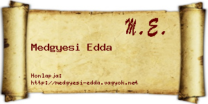 Medgyesi Edda névjegykártya